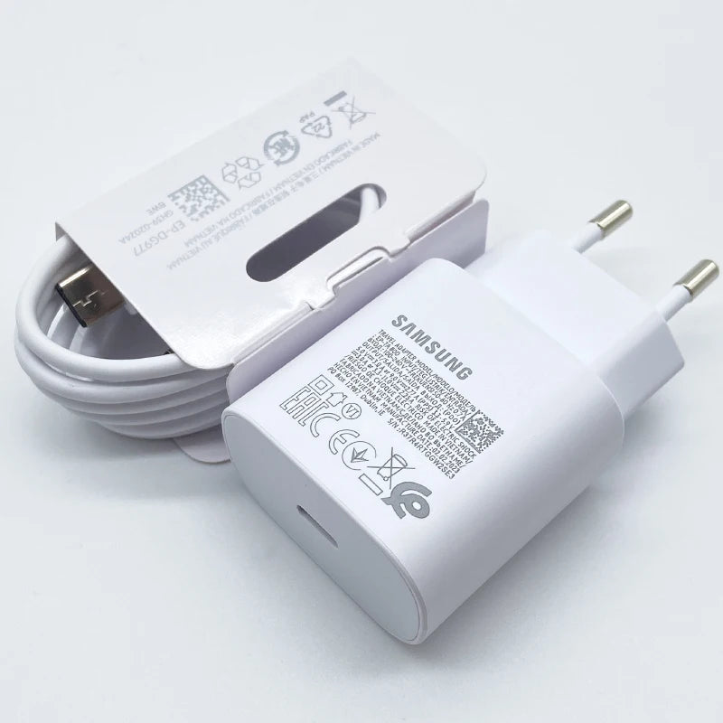 Carregador Samsung 25W com Cabo USB-C Incluso