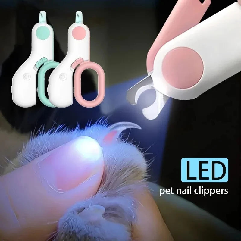 Cortador de Unhas para Gatos e Cães com Luz LED