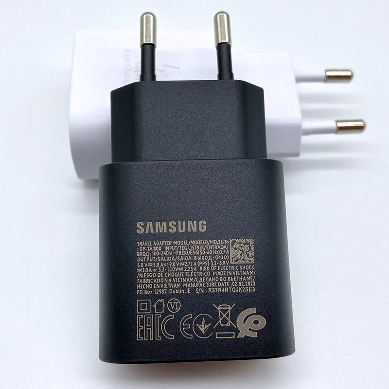 Carregador Samsung 25W com Cabo USB-C Incluso